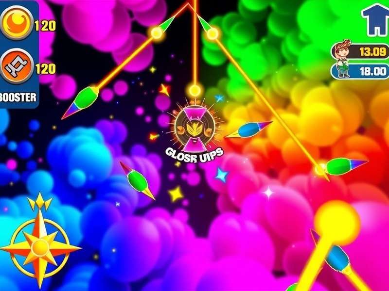 Color Blast Mania boosters and power-ups display